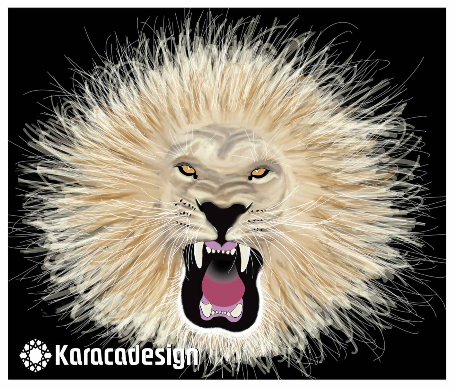 lion in vector graphics