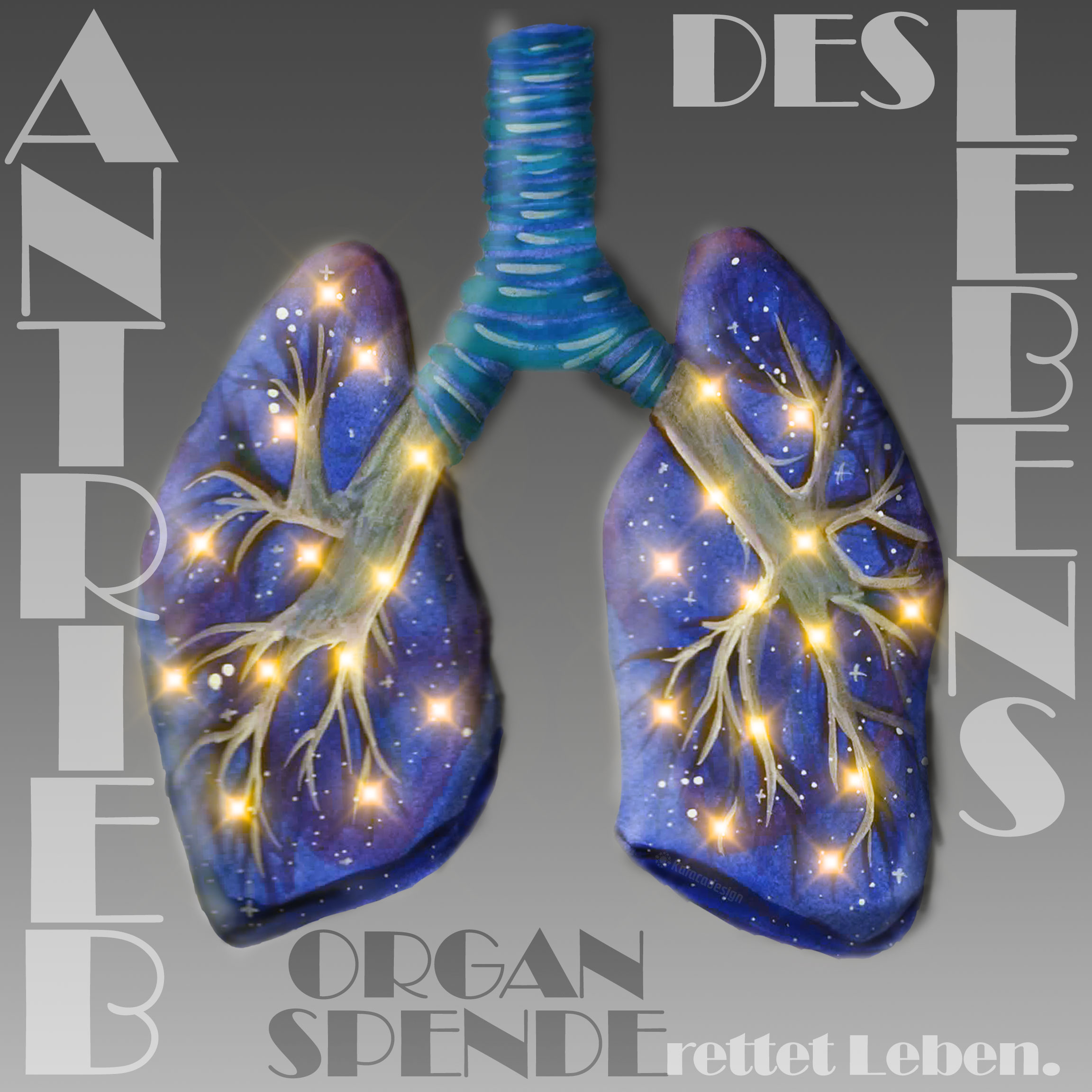 Poster Lunge: Galaxie im Brustkorb